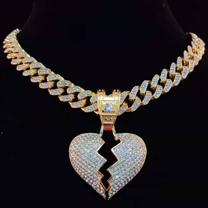 Iced Out Heart Break Chain