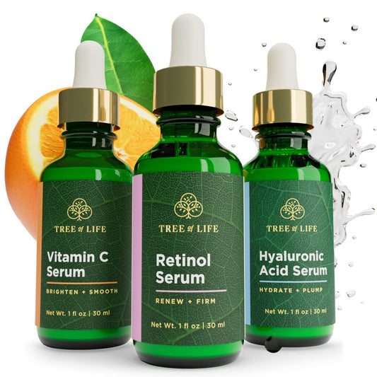 Anti Aging Vitamin C - Retinol and Hyaluronic Acid Serum for Brightening Firming & Hydrating for Face