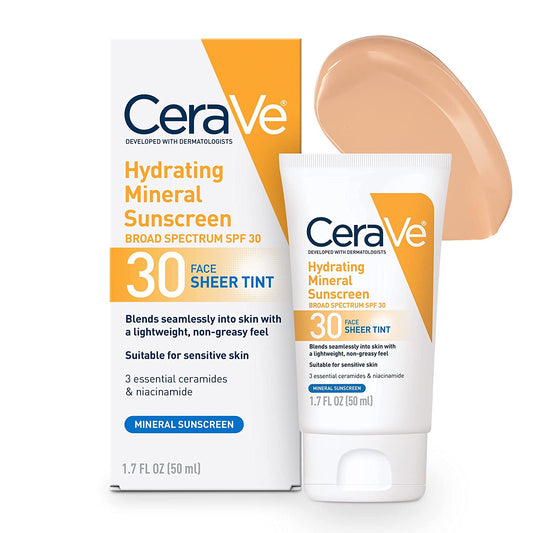 CeraVe - SPF 30 Hydrating Mineral Sunscreen with Zinc Oxide & Titanium Dioxide