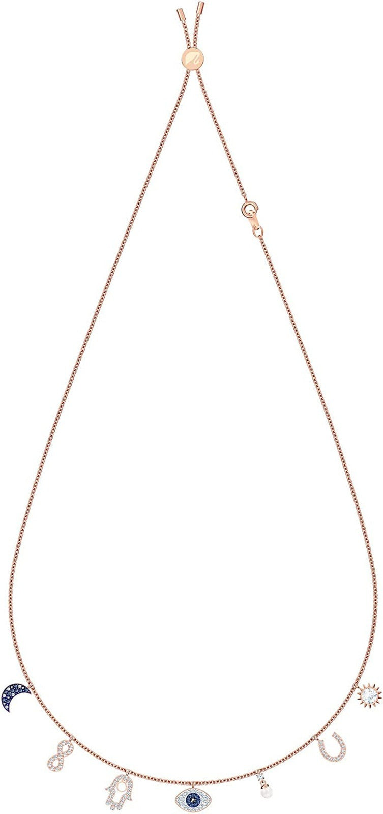 Evil Eye Symbolic Crystal Necklace Jewelry
