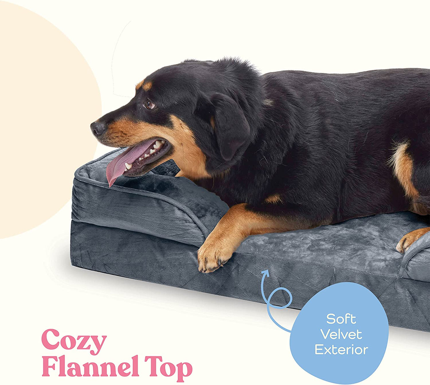 Dog Sofa Bed - Ultra Comfortable Breathable Dog Beds & Waterproof Neck Support