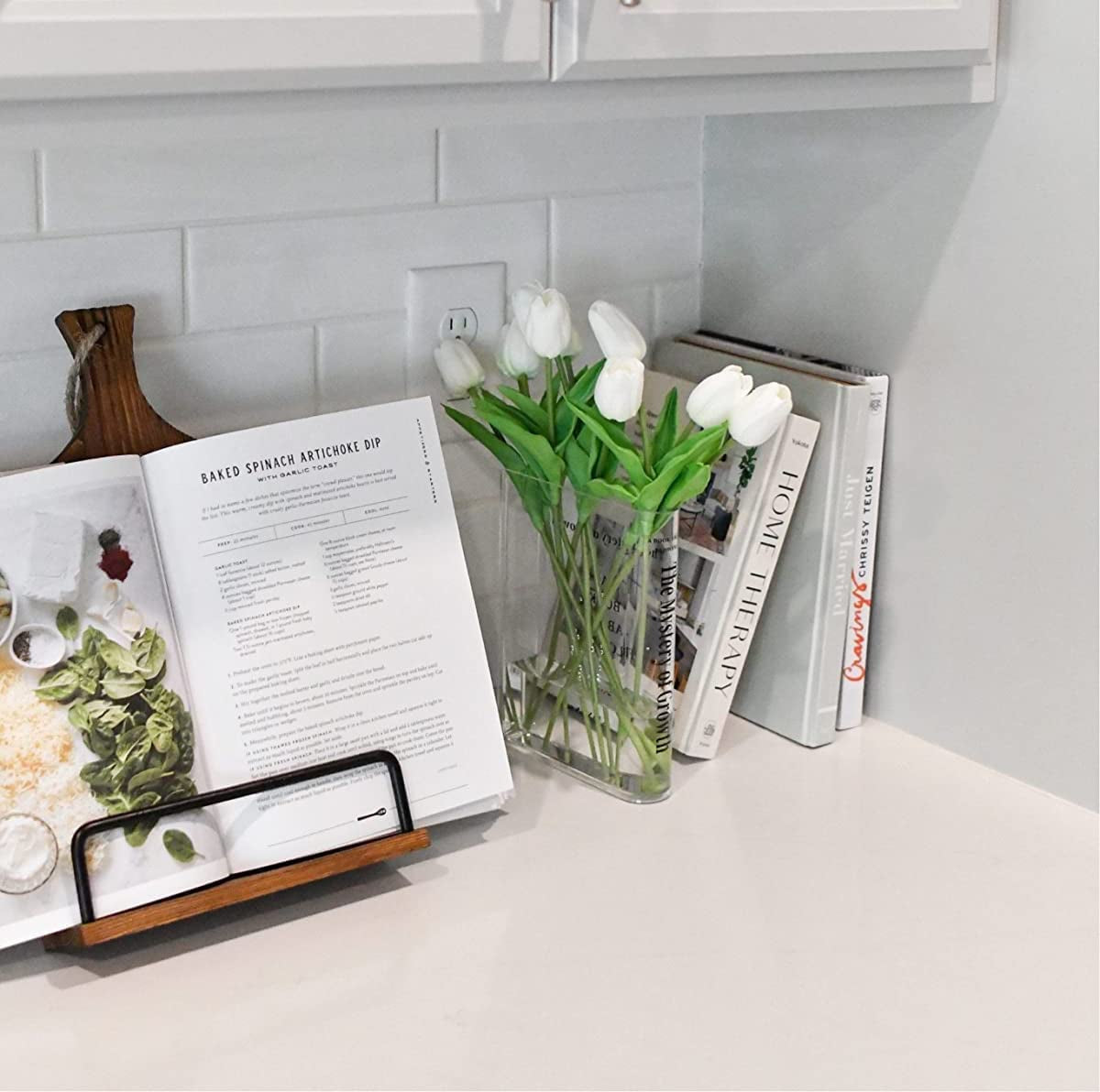 Book Vase for Flowers Aesthetic Room Decor - Artistic and Cultural Decorative Acrylic Vase