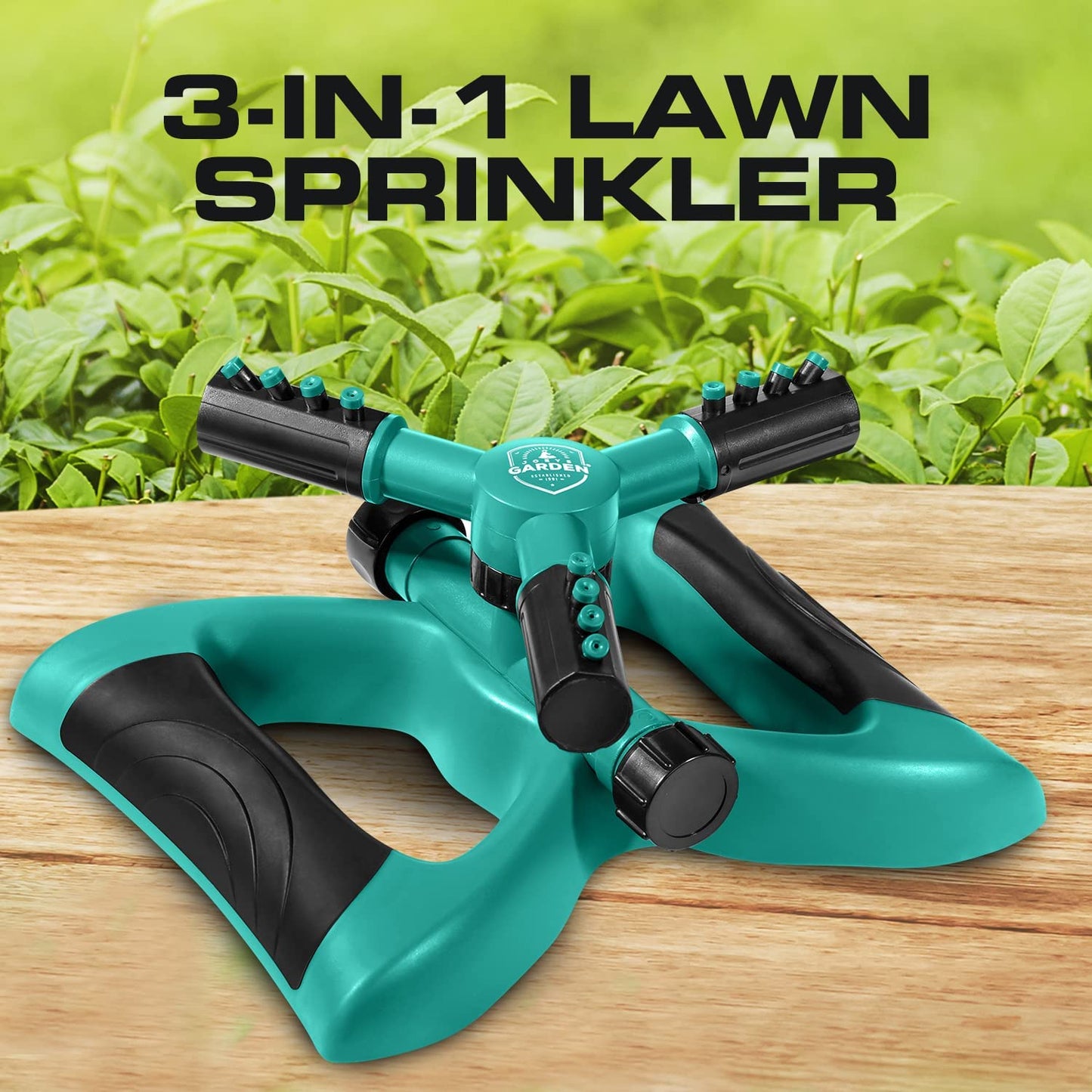 Sprinklers - Automatic Rotating Garden Sprinkler Large Area Coverage Lawn and Yard Sprinklers