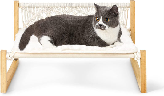 Cat Hammock - Cat Bed with Blanket Indoor Pet Bed Cat Resting Hammock