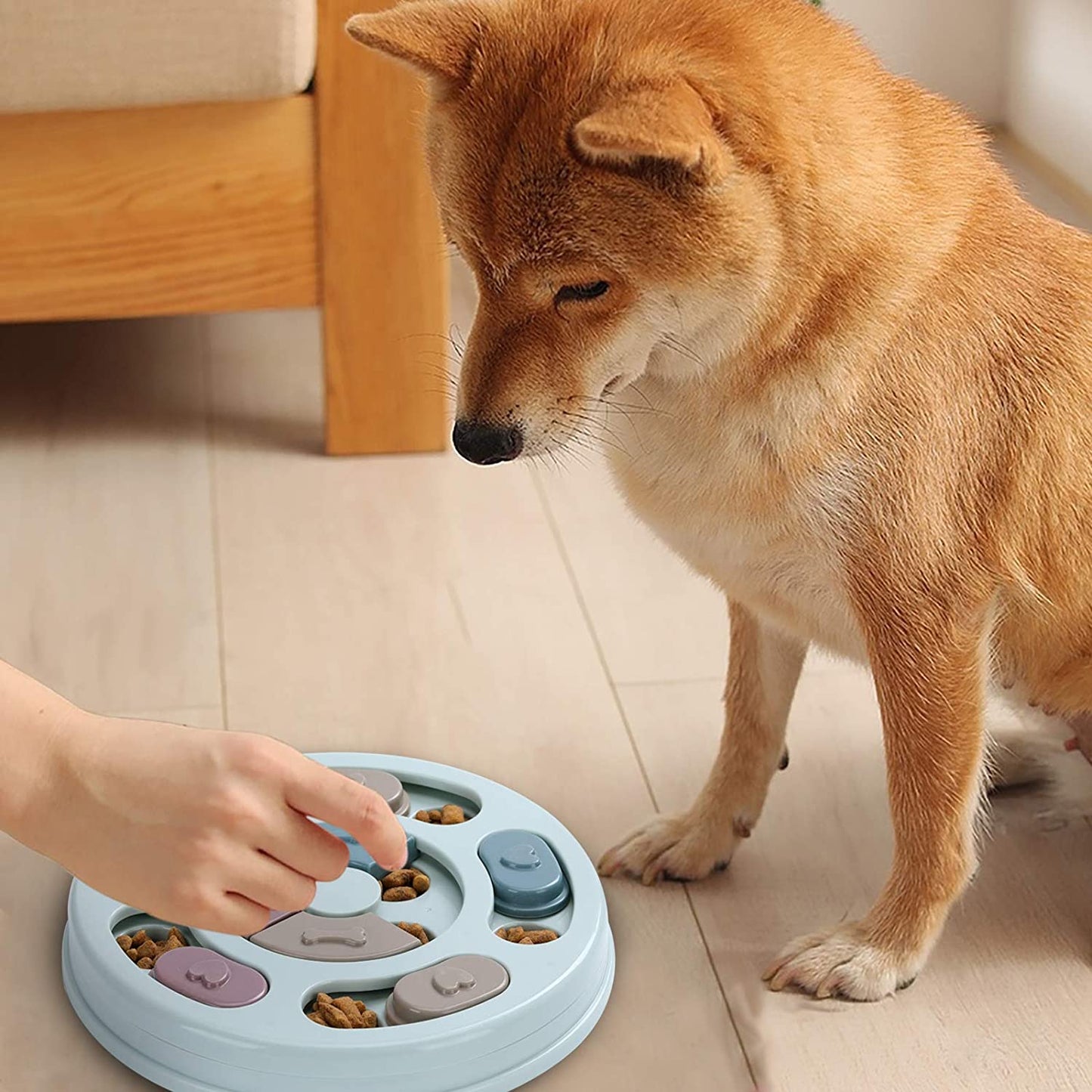 Dog Food Puzzle Feeder - Toys IQ Training & Mental Enrichment Dog Treat Puzzle