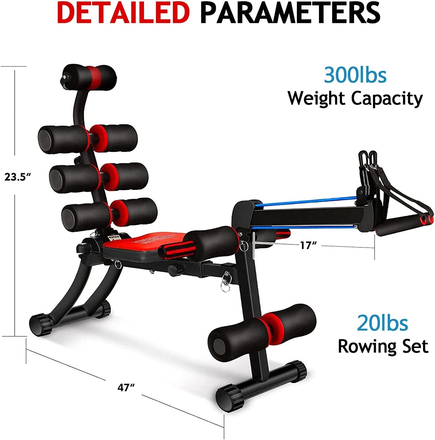 Foldable & Adjustable Core Strength Training and Abdominal Workout Equipment