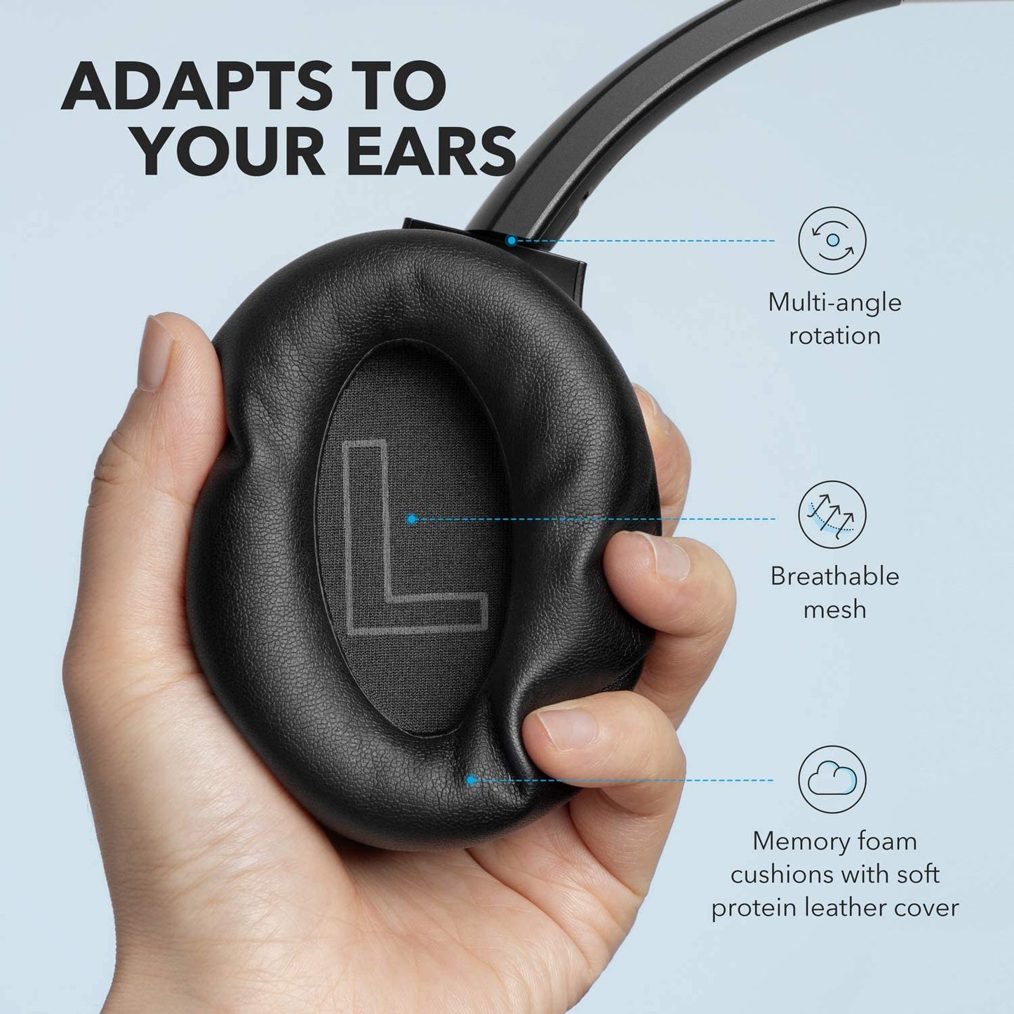 Soundcore Anker Wireless Headphones - Active Noise Cancelling Headphones