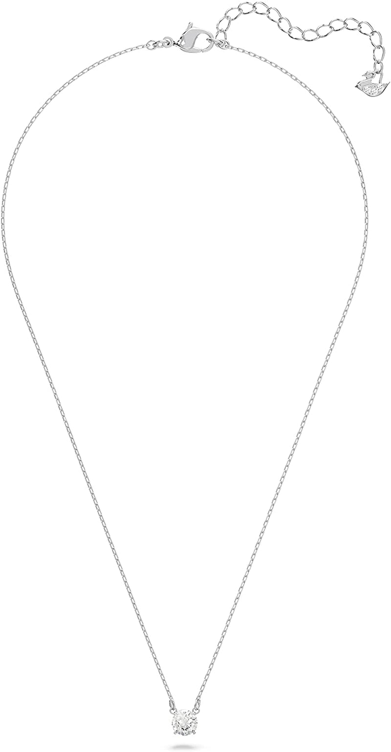 Crystal Attract Necklace Rhodium Tone Finish Jewelry