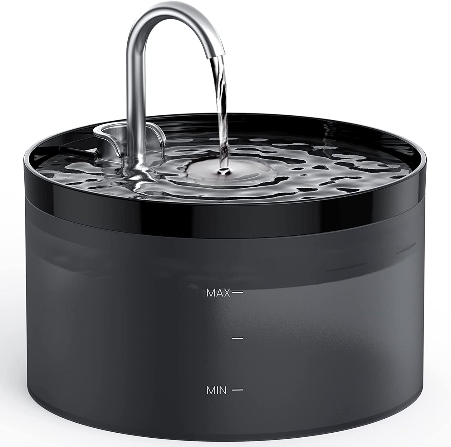 Cat Water Fountain - Pet Silent Water Fountain Built-In Led Light Activated