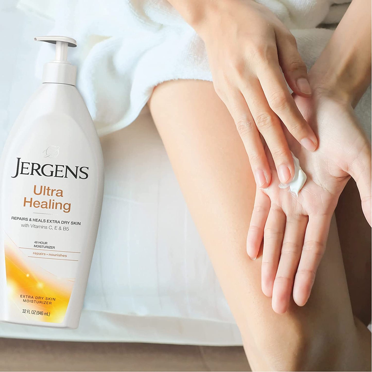 Jergens - Healing Dry Skin Moisturizer - Body and Hand Lotion for Dry Skin With HYDRALUCENCE Blend Vitamins C, E, B5