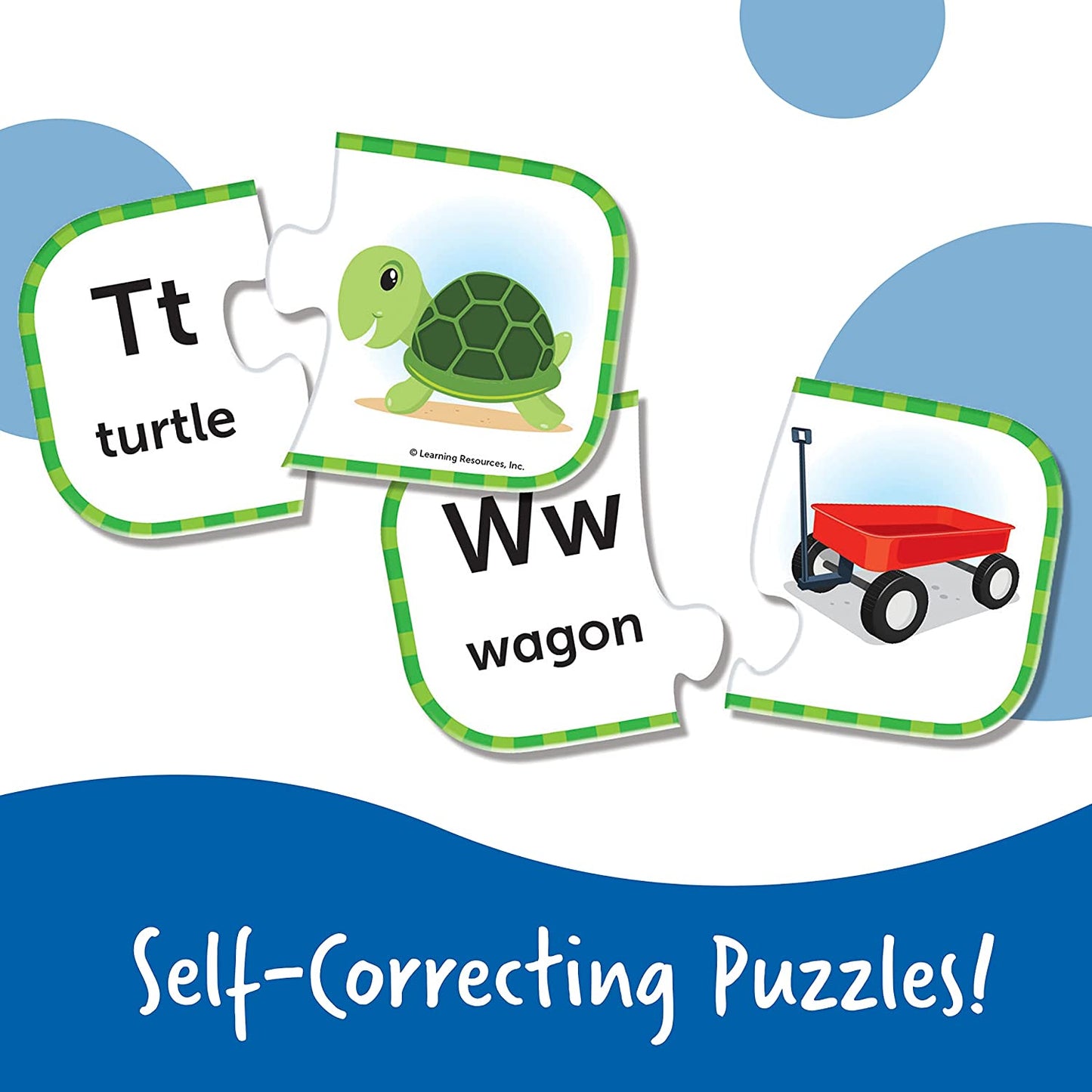 Toddlers Puzzles - ABC Learning Puzzle Cards Self Correcting Alphabetic Puzzles Games