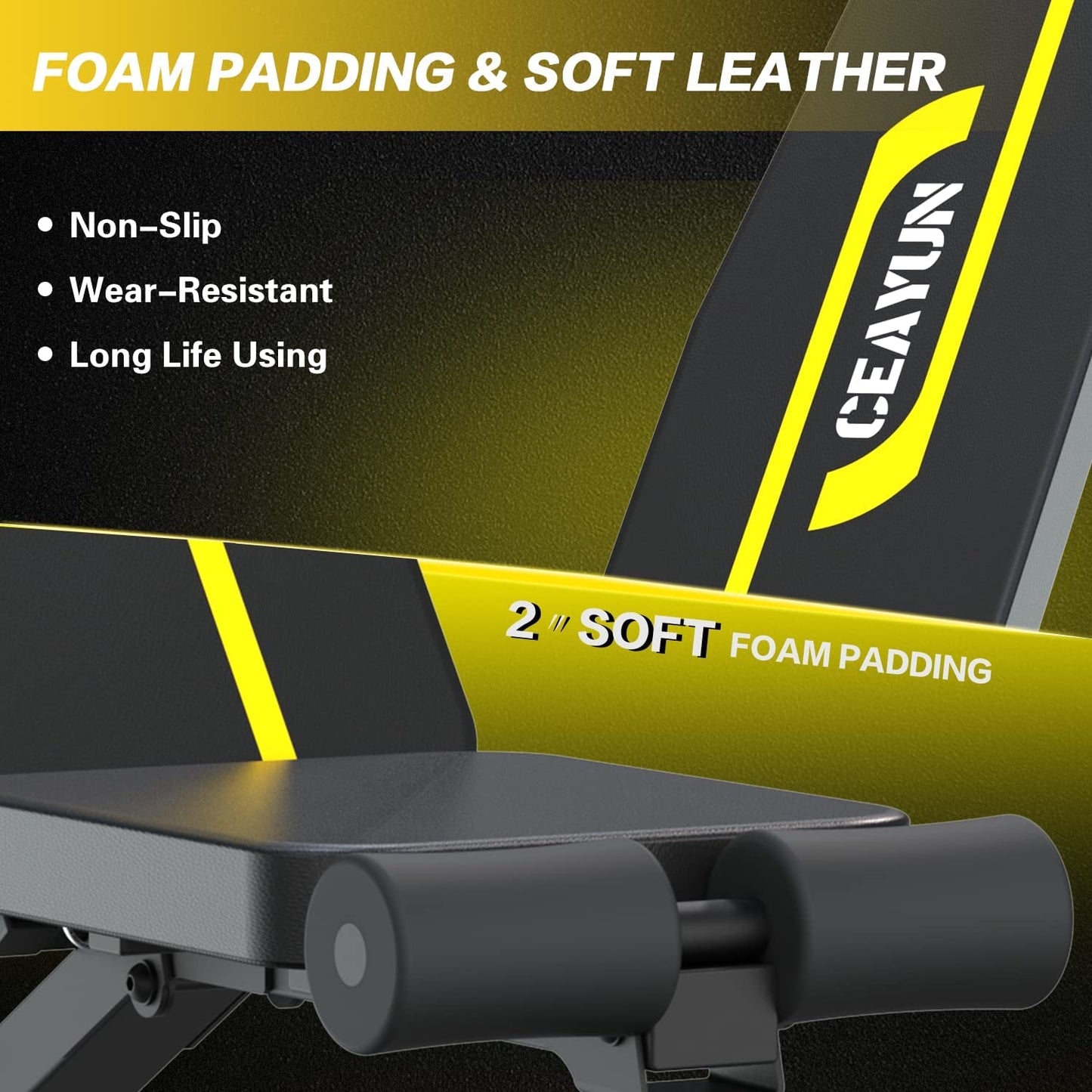 Foldable - Adjustable Bench Press Workout Bench for Full Body Exercise