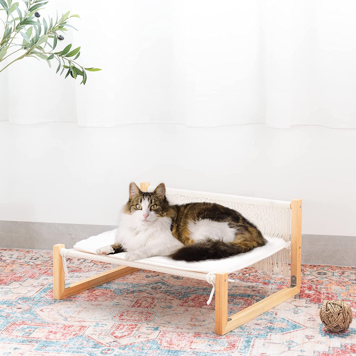 Cat Hammock - Cat Bed with Blanket Indoor Pet Bed Cat Resting Hammock