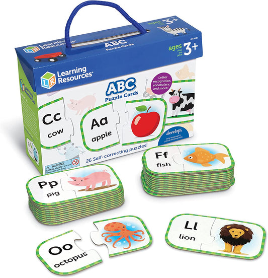 Toddlers Puzzles - ABC Learning Puzzle Cards Self Correcting Alphabetic Puzzles Games