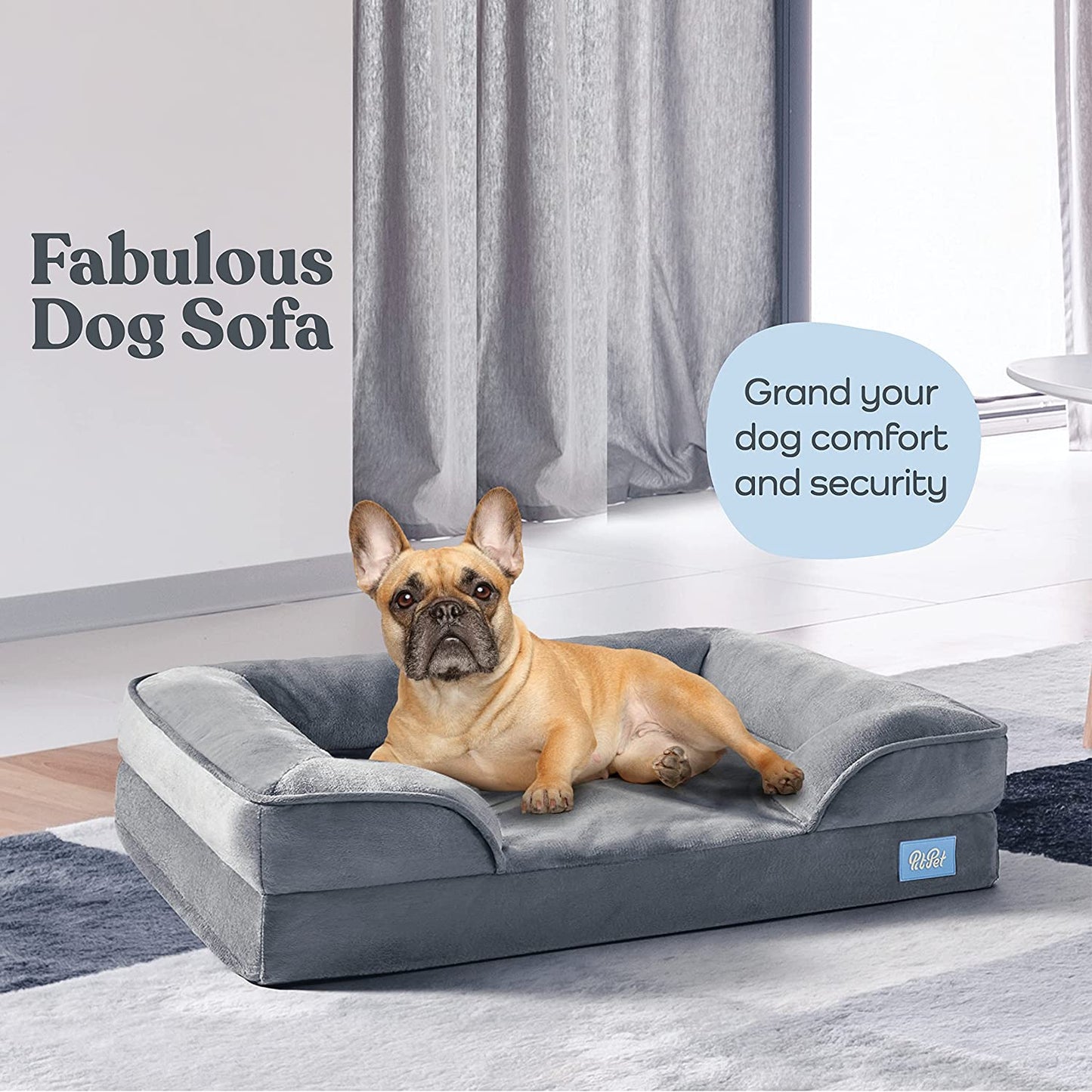 Dog Sofa Bed - Ultra Comfortable Breathable Dog Beds & Waterproof Neck Support