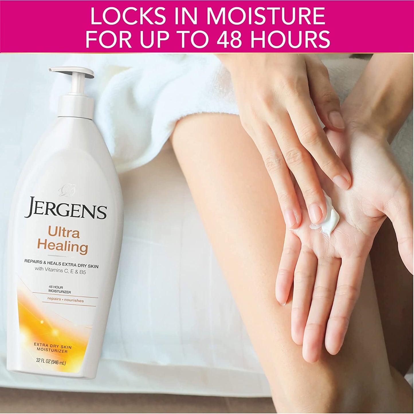 Jergens - Healing Dry Skin Moisturizer - Body and Hand Lotion for Dry Skin With HYDRALUCENCE Blend Vitamins C, E, B5