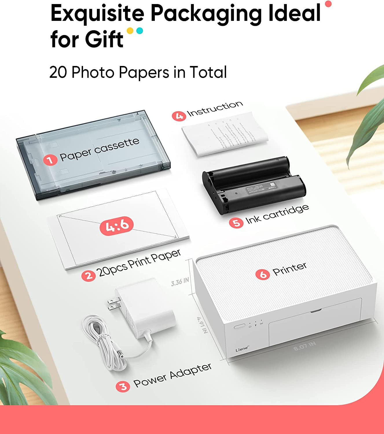 Photo Printer Full-Color Wi-Fi Picture Printer