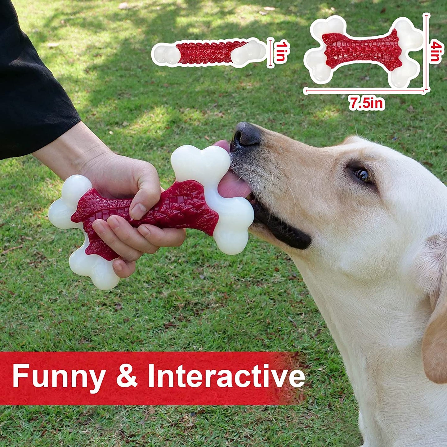 Dog Toys - Indestructible Dog Bone Chew Nylon Toys - Aggressive Chew Dogs Toys