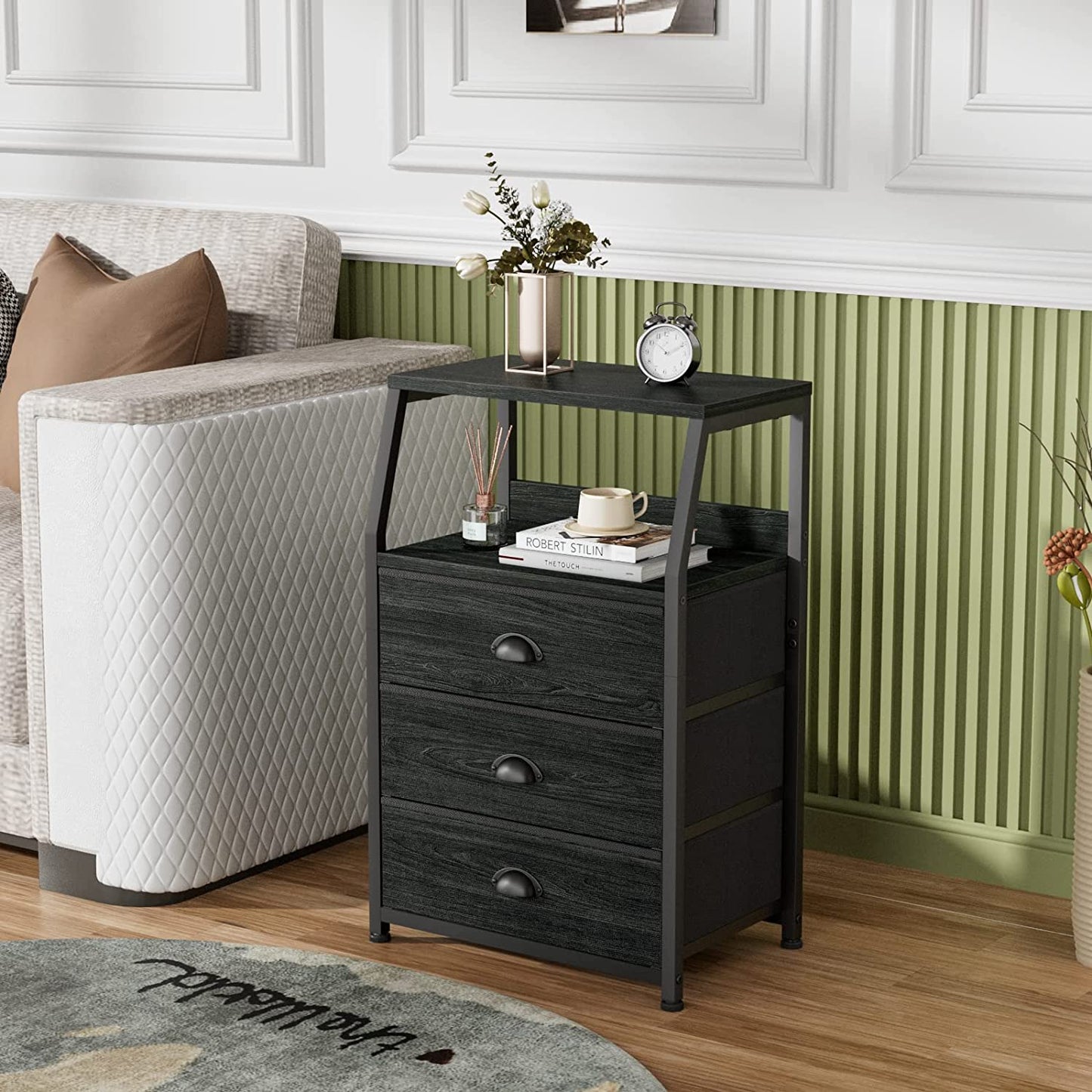 Bedroom Dresser Nightstand With Storage Drawers