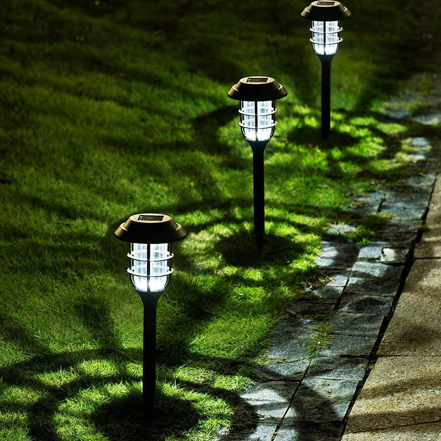 Solar Lights - 8 Outdoor Solar Pathway Lights Auto On/Off Waterproof Garden Lights