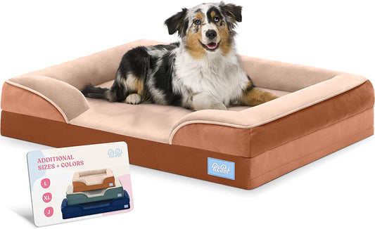Dog Sofa Bed - Ultra Comfortable Breathable Dog Beds & Waterproof Neck Support