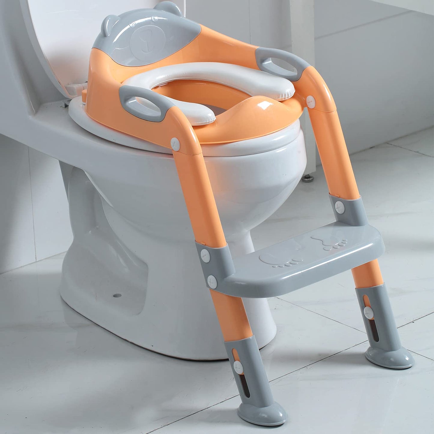 2-in-1 Potty Training Toilet Seat for kids - Toddler Potty Chair with Step Stool Ladder