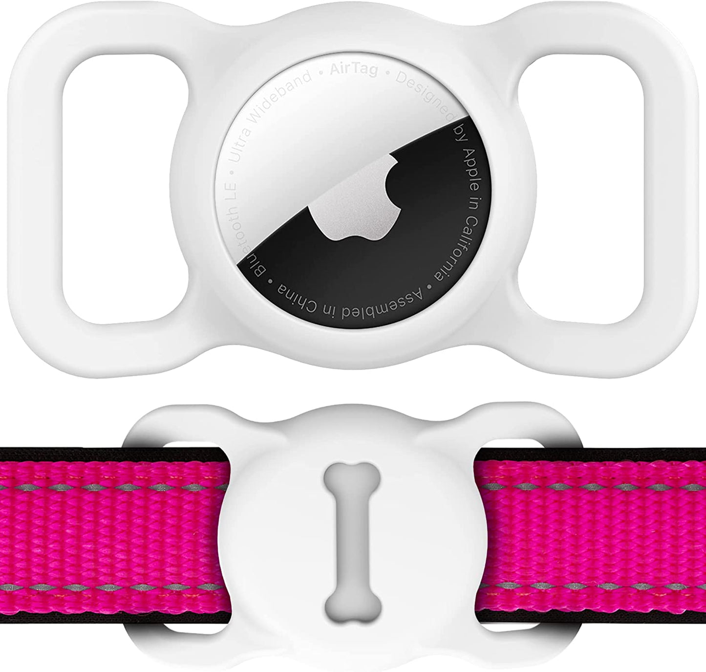 Dog Collar Airtag Holder GPS Tracking Pet Collar