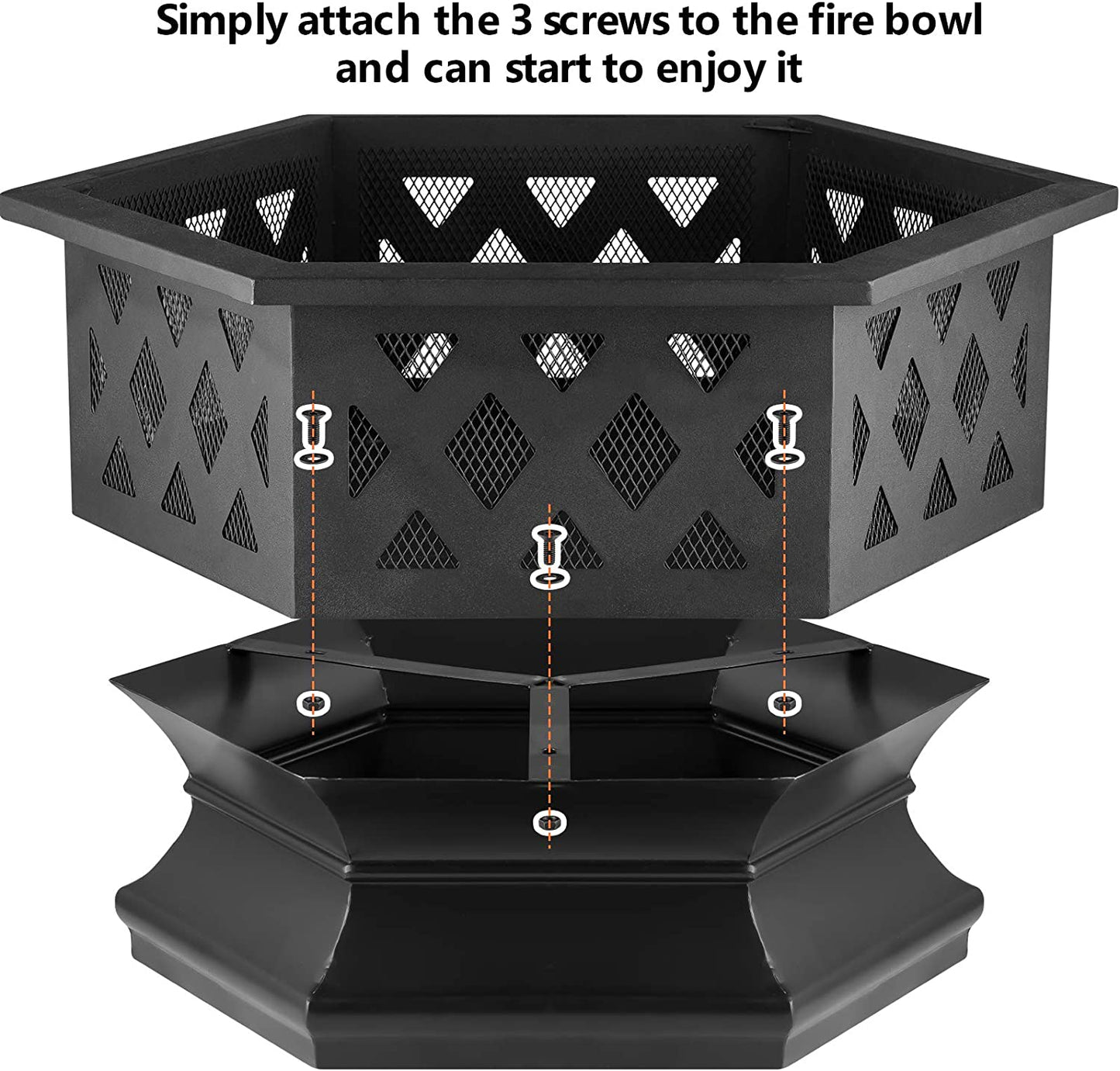 Fire Pit - Outdoor Iron Cast Fire Bowl For Backyard Deck Camping