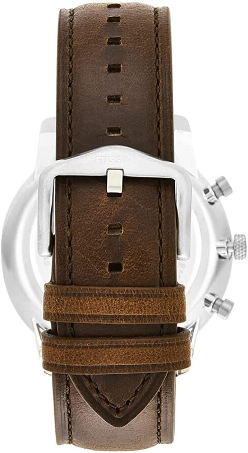 Fossil Neutral Men's Chronograph Watch - Stainless Steel Bracelet or Genuine Leather Band Watches