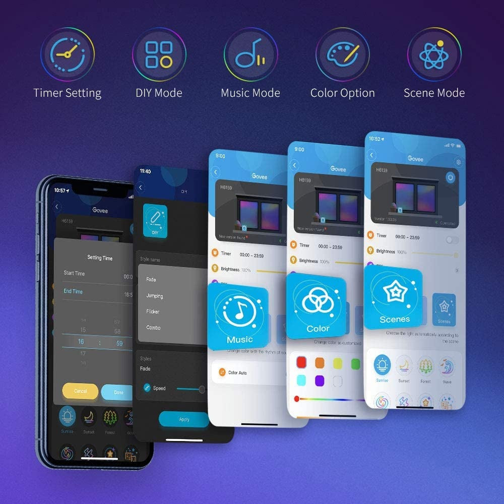 LED Strip Lights - App Control Strip Lights with Alexa and Google Assistant Wifi Control