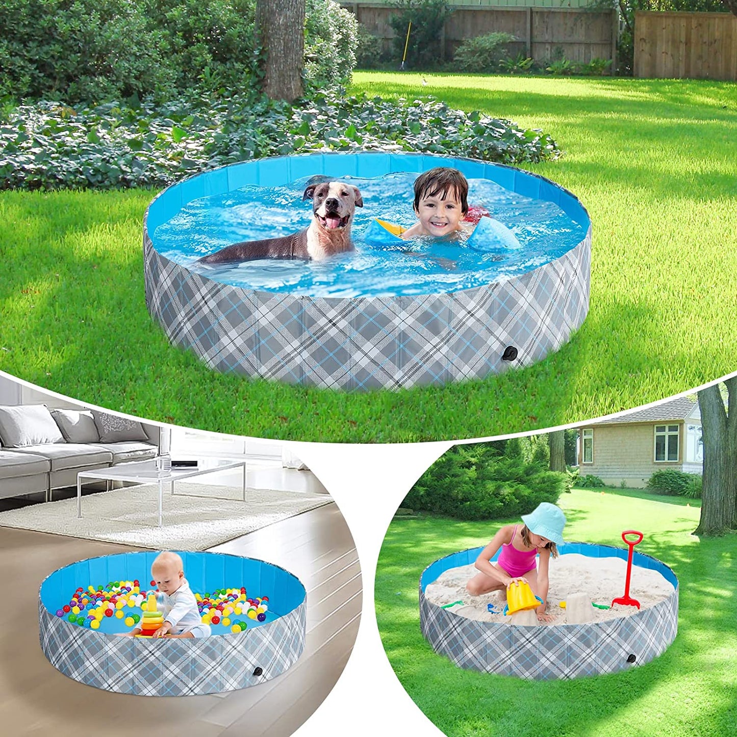 Foldable Dog Swimming Pool - Outdoor/Indoor Leak-Proof Dog Pool