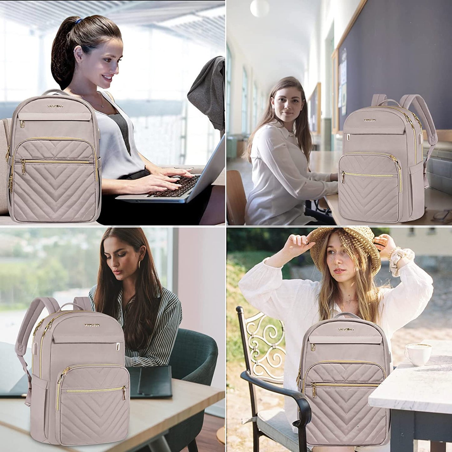 Laptop Backpack - Waterproof Laptop Bag with USB Port Travel Bags