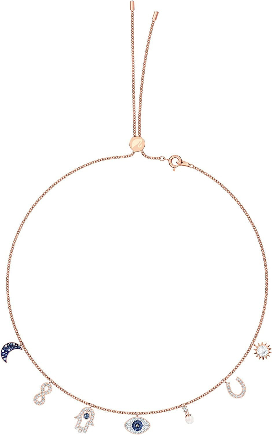 Evil Eye Symbolic Crystal Necklace Jewelry