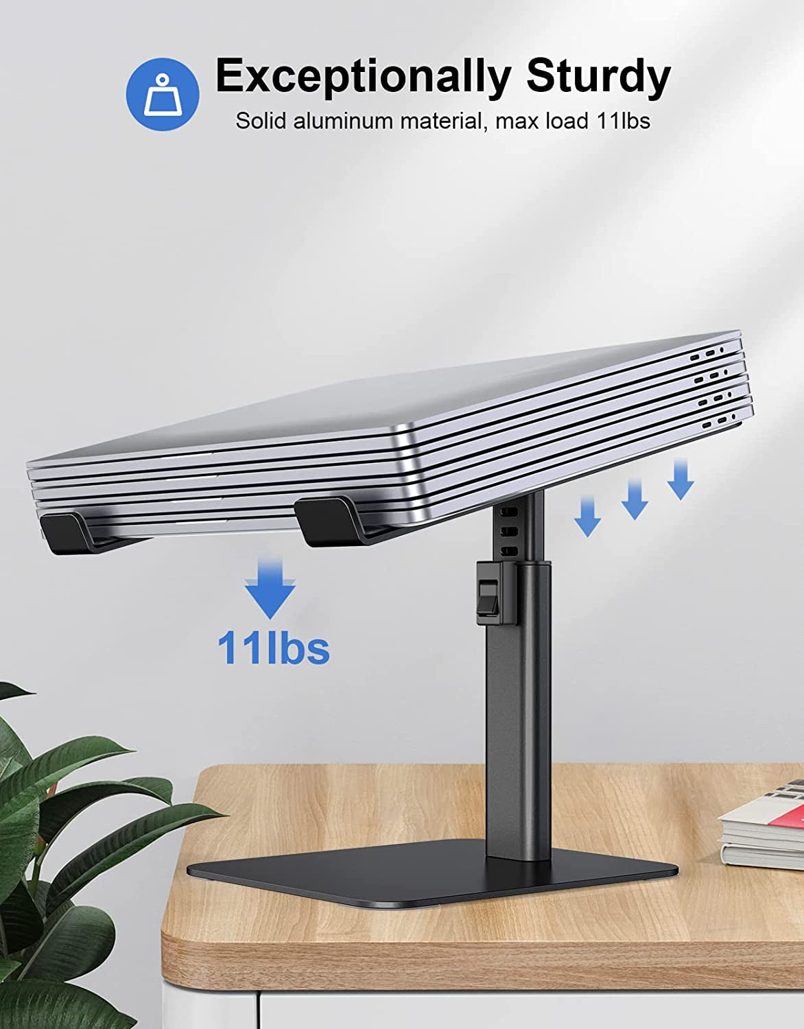 Laptop Stand - 8 Adjustable Height Laptop Stand Riser