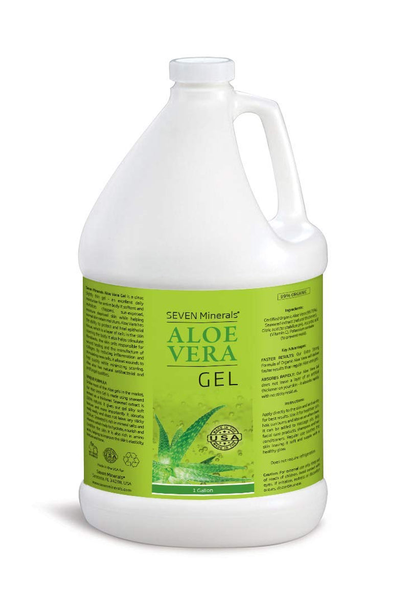 Premium Organic Aloe Vera Gel - 100% Pure Gel Unscented Formula Vegan