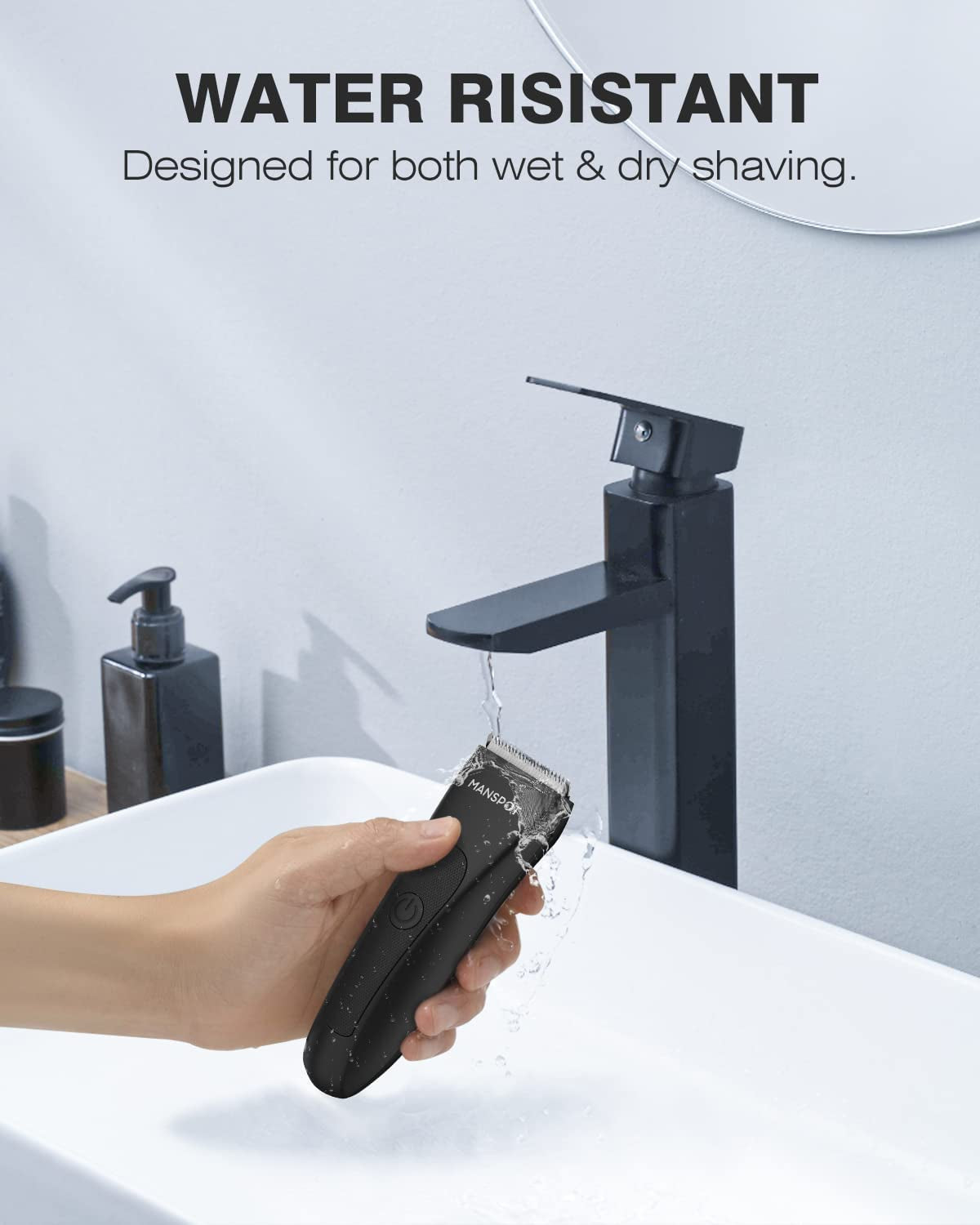 Hair Trimmer - Electric Trimmer/Shaver Ceramic Blade Heads Wet/Dry Groin & Body Shaver