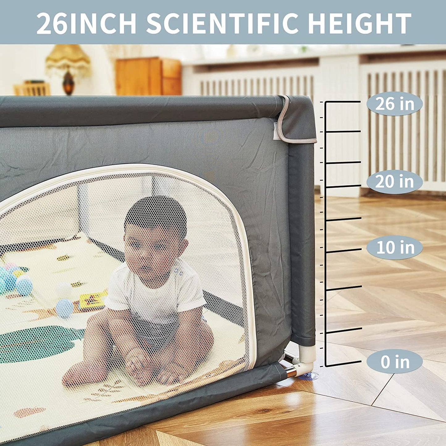 Baby Playpen - Large Baby Playard with Gate Baby Activity Center