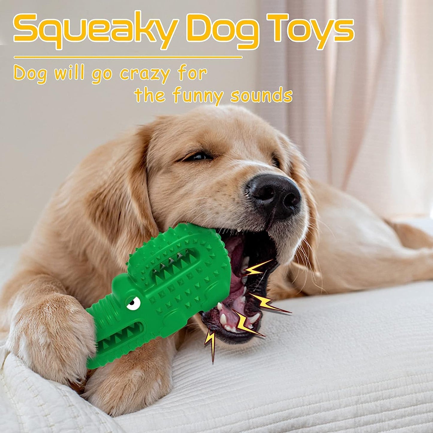 Dog Toy - Indestructible Squeaky Dog Chew - Toys for Aggressive Chewers