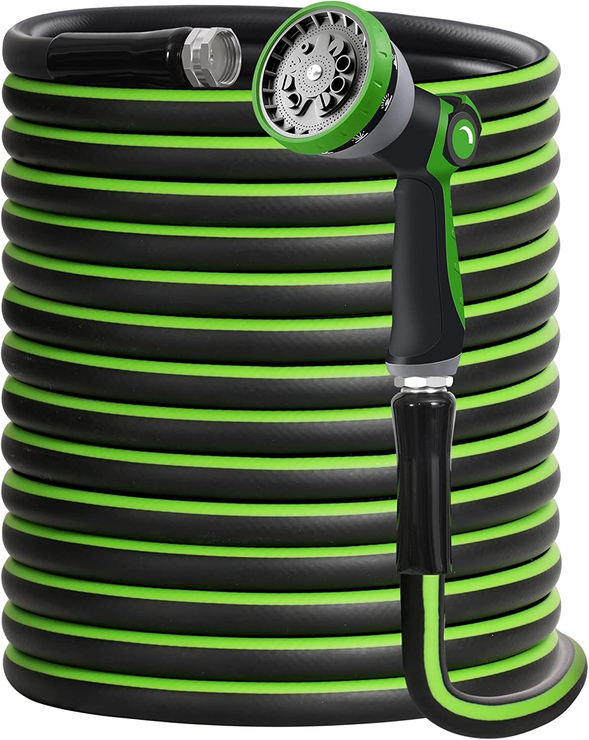 Heavy Duty Garden Hose - Flexible Water Hose with 10 Function Sprayer Nozzle