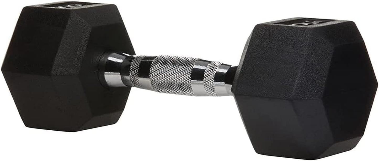 25LB Dumbbell Hand Weight Rubber Dumbbell
