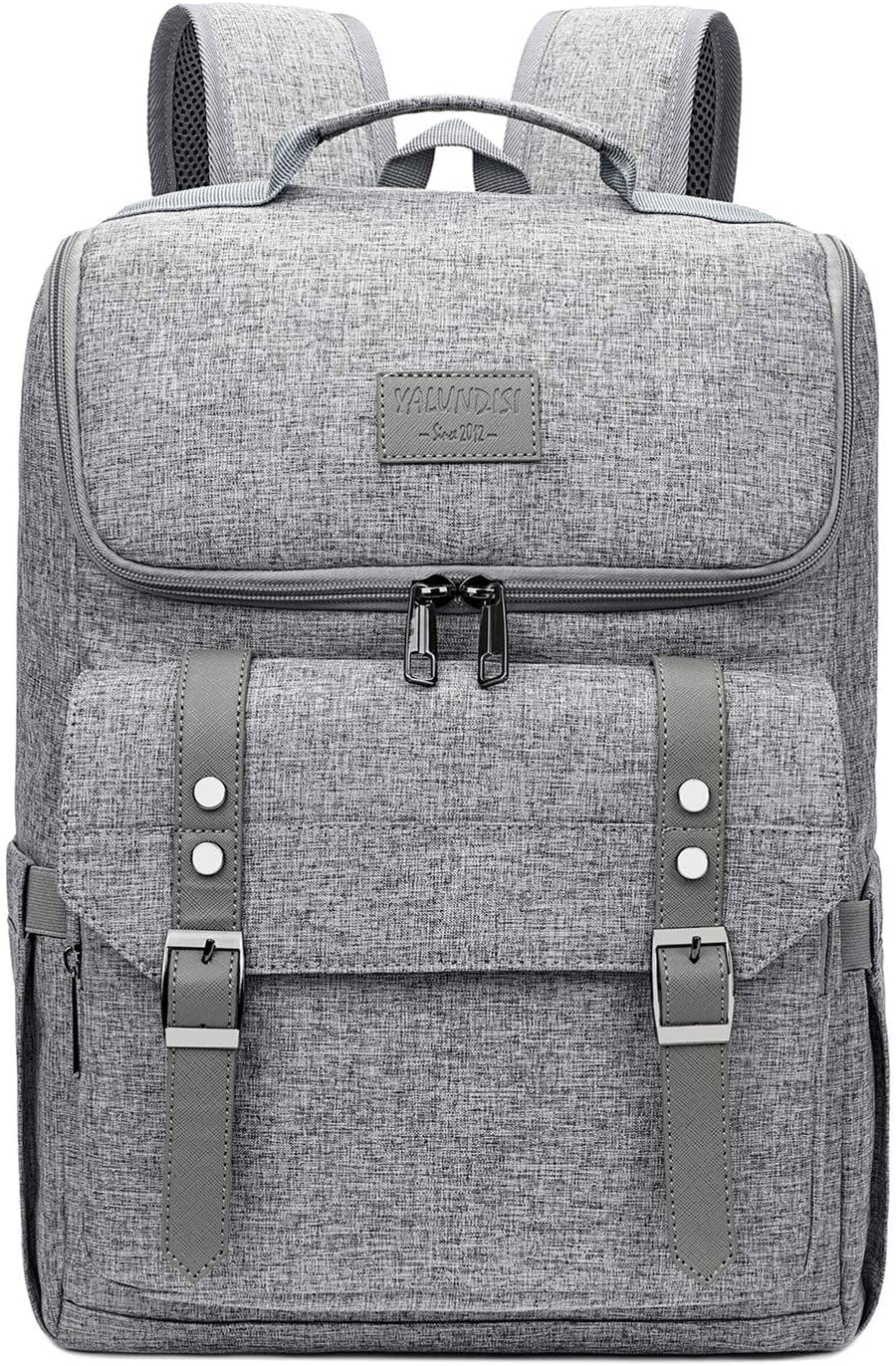 Vintage Laptop Backpack - Travel Backpack with USB Charging Port