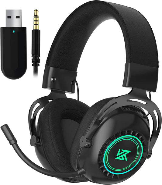 Gaming Headset - Wireless & Wired Bluetooth Headphone for PC PS5 Xbox