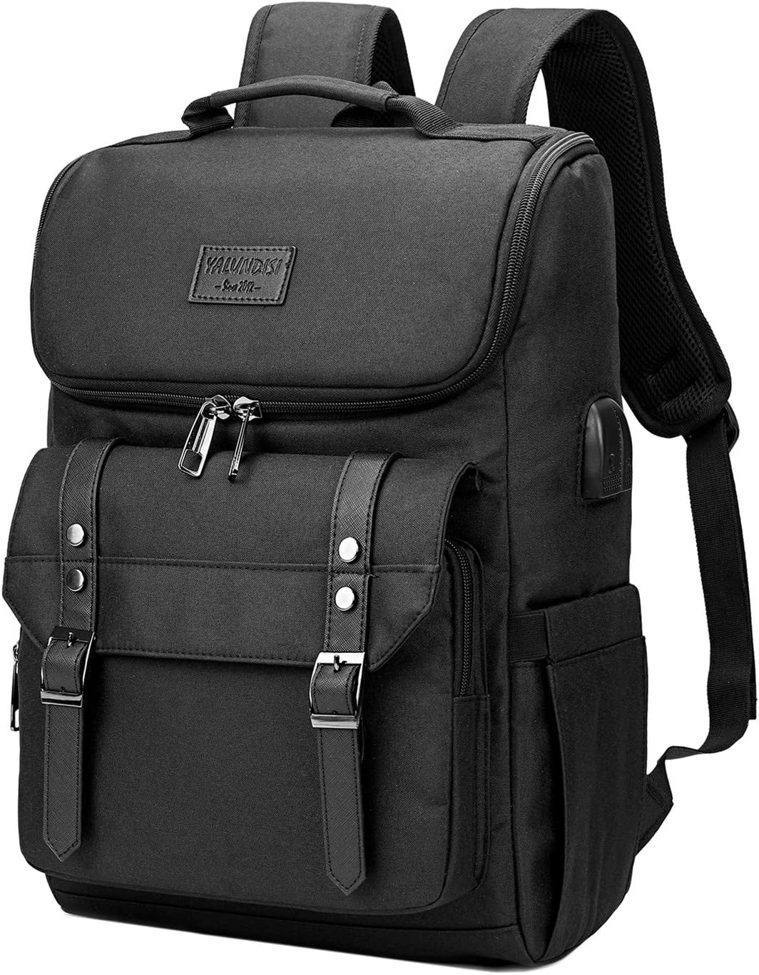 Vintage Laptop Backpack - Travel Backpack with USB Charging Port