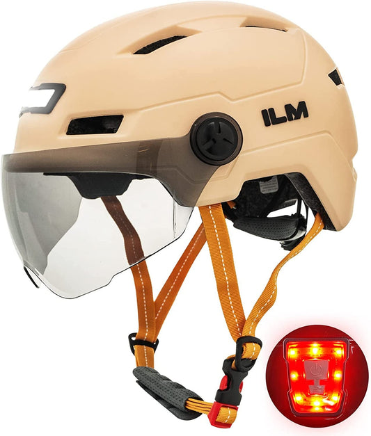 Adult Bike Helmet with USB Rechargeable LED Front and Back Light
