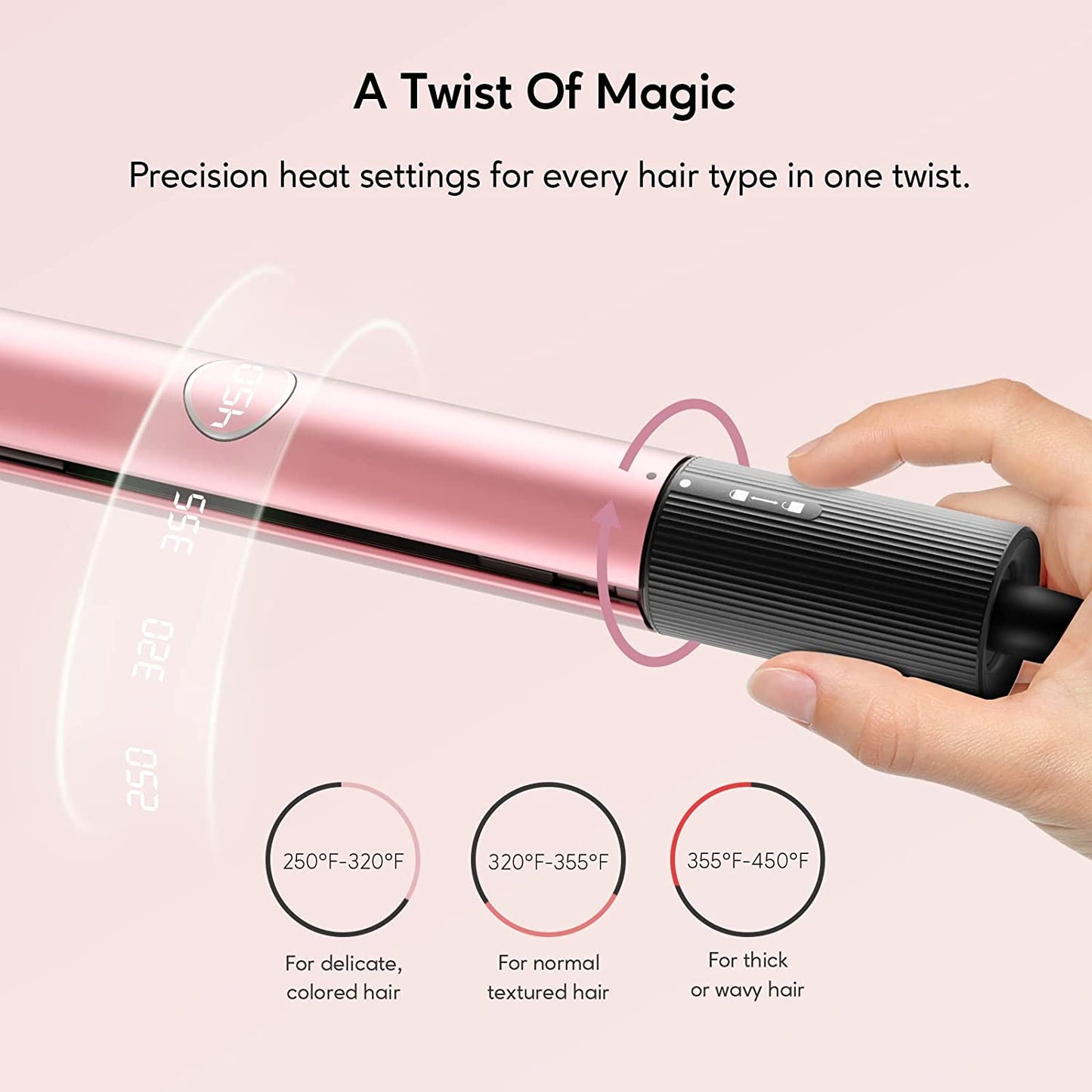 2 in 1 Professional Hair Straightener - Titanium Flat Iron Hair Straightener