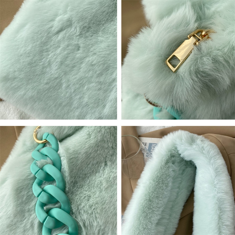 The Tote Bags Fluffy Faux Fur Tote Bag