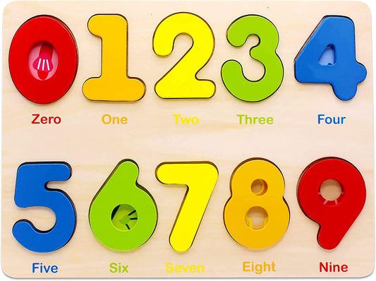 Wooden Preschool Learning Number Puzzles Toys Educational Toys