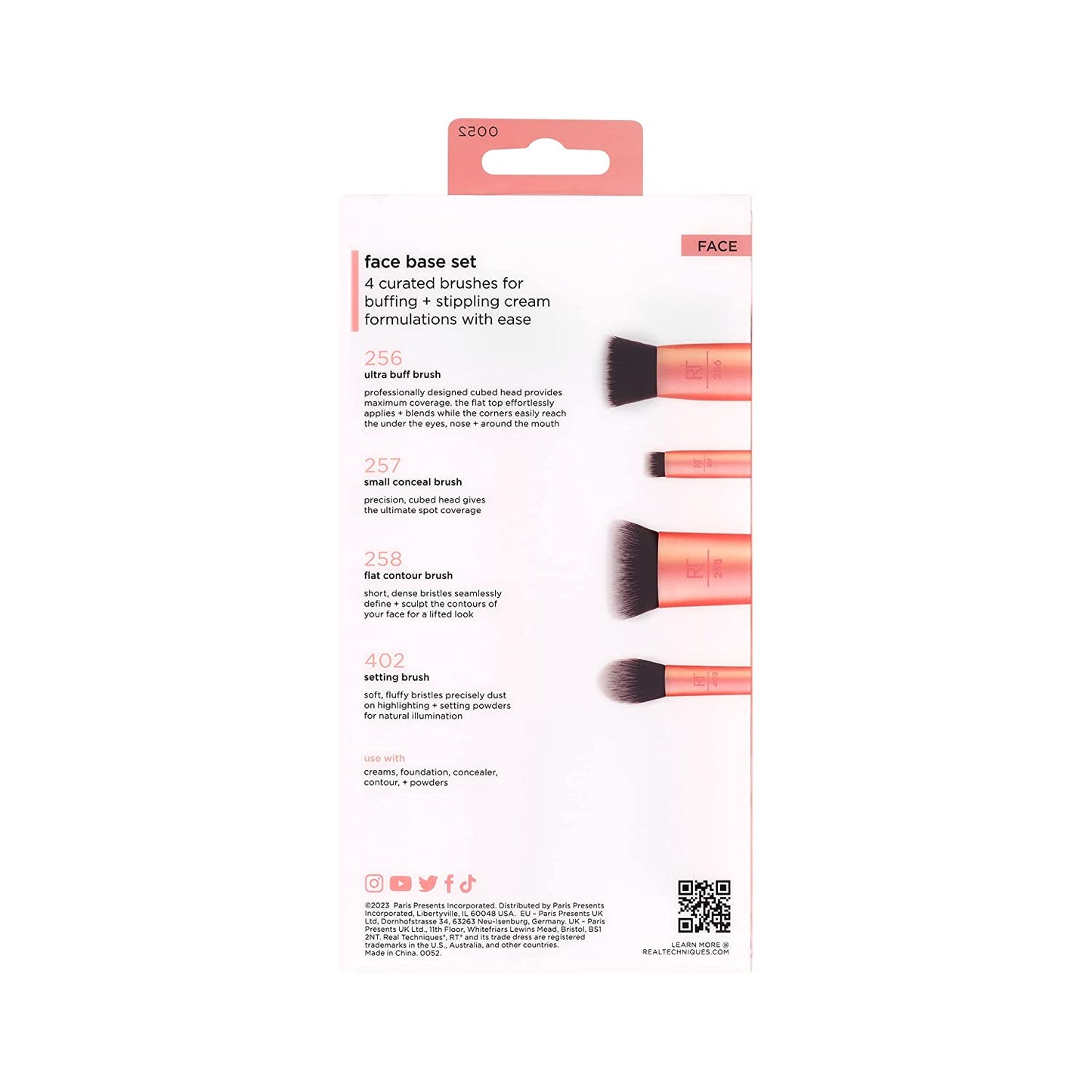 Face Base Makeup Brush Kit Works with Liquid Cream & Powder