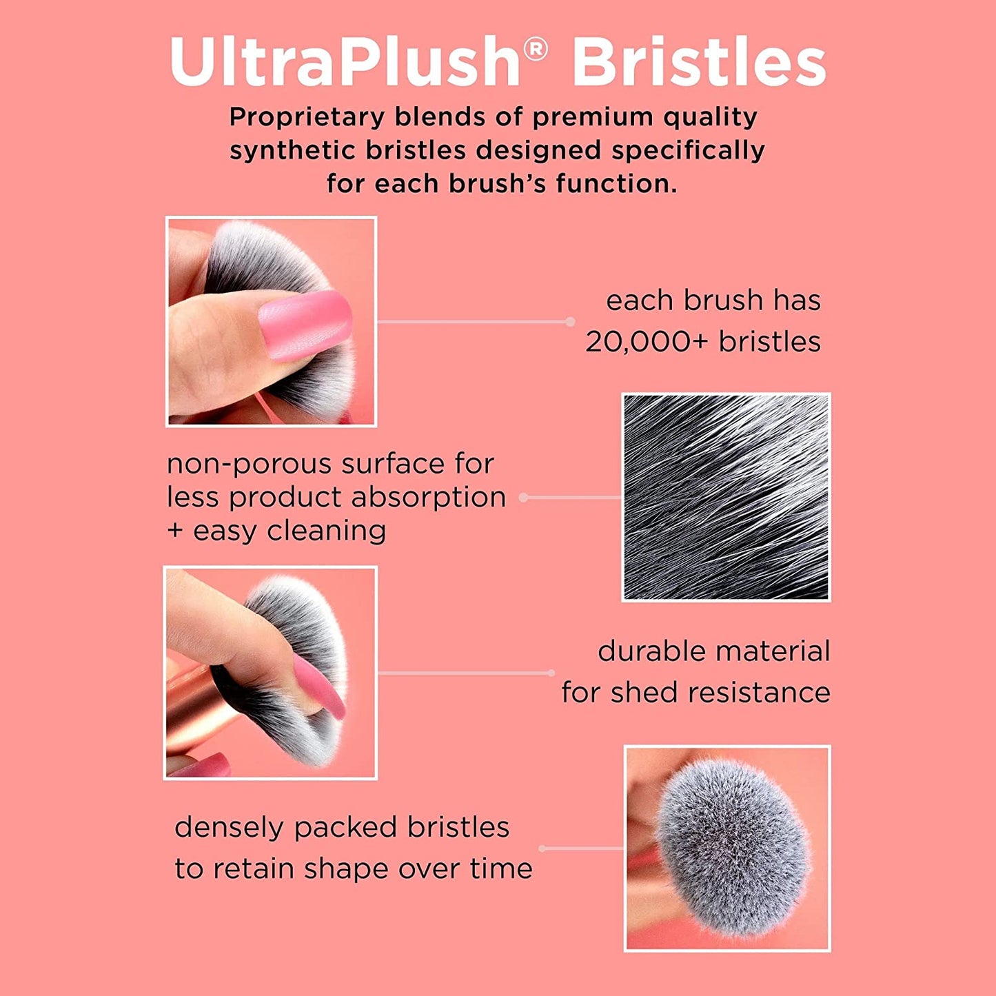 Face Base Makeup Brush Kit Works with Liquid Cream & Powder