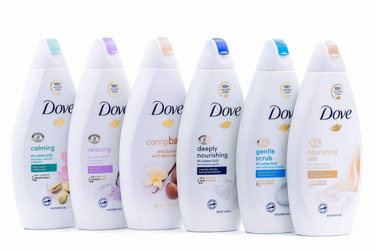 Dove Body Wash Variety - Shea Butter, Deep Moisture, Pistachio Cream, Coconut Milk and Silk Glow 6 Count Pack of 1